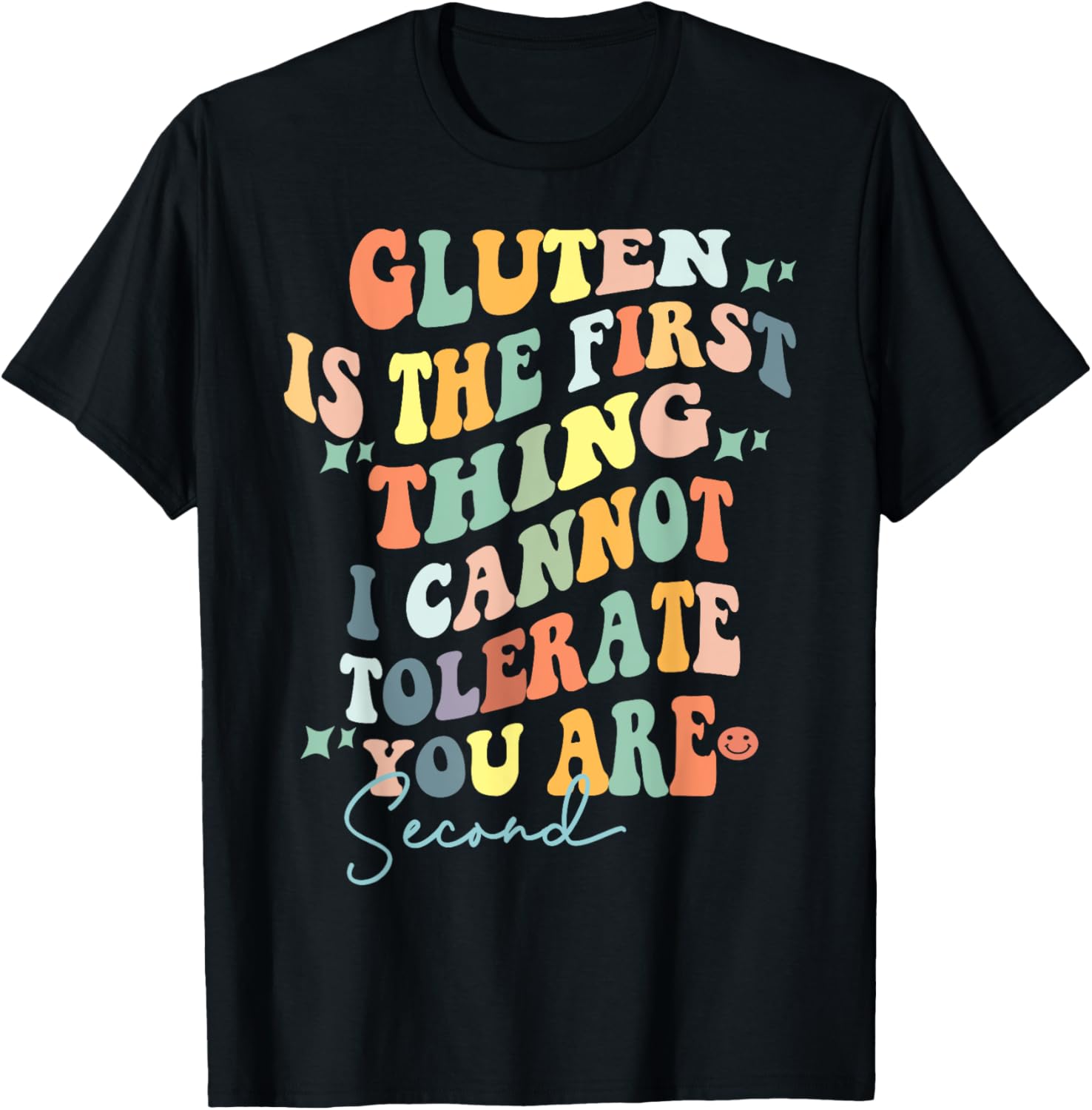 Retro Gluten I Tolerate You Second T-Shirt for Food Lovers and Humor - 12