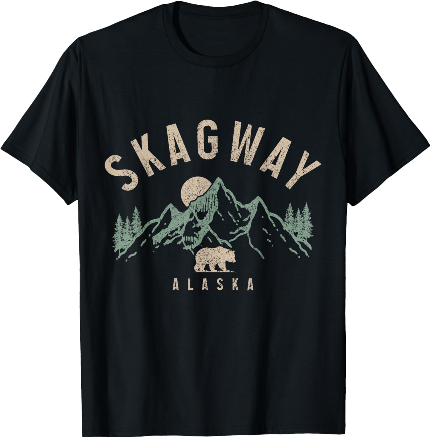 Skagway Alaska Vintage Grizzly Bear T-Shirt for Nature Lovers - 13