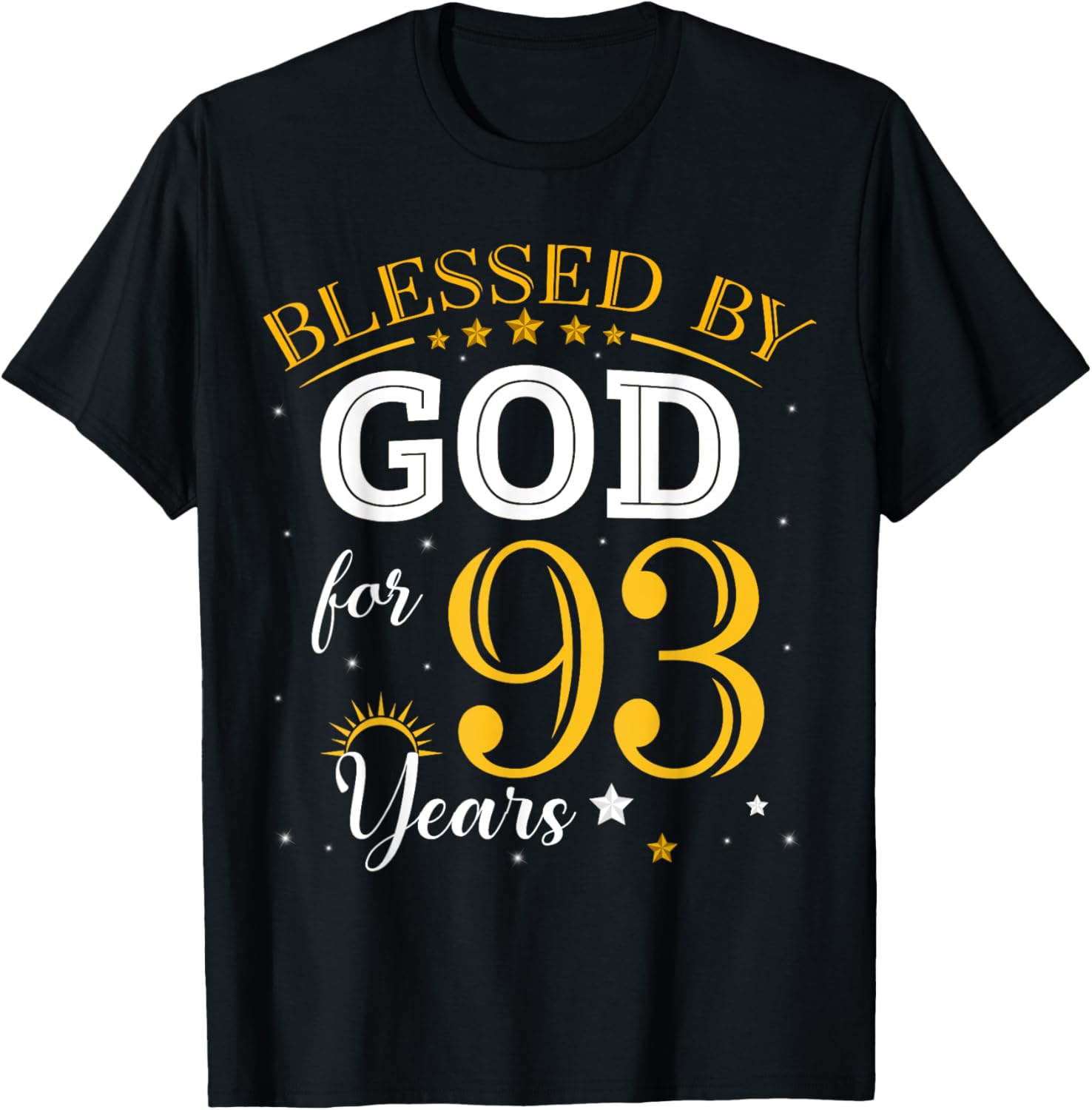 Vintage 93rd Birthday Girl Blessed by God T-Shirt for Special Celebrations - 10