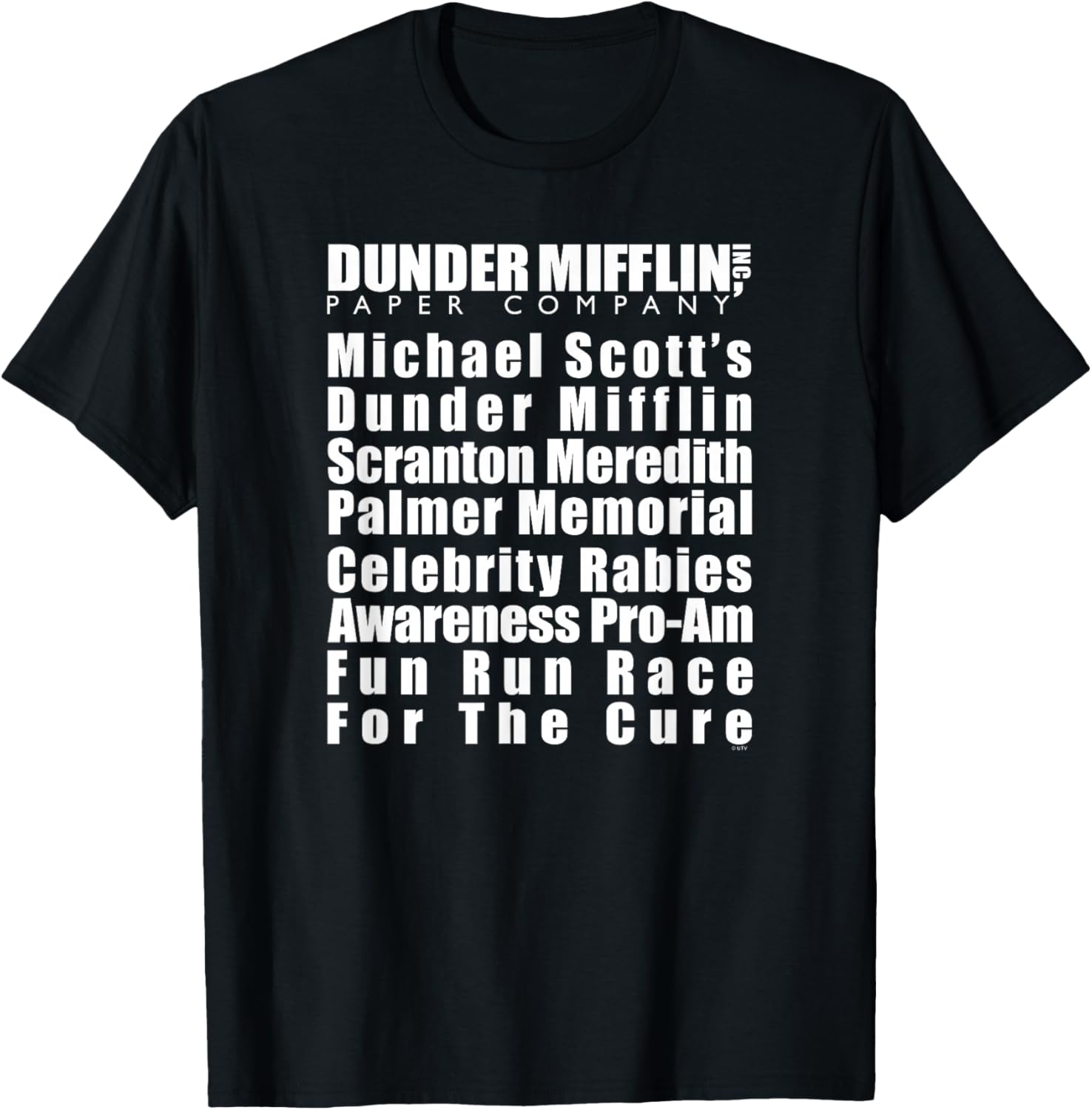 Michael Scott Fun Run T-Shirt with Dunder Mifflin Logo - Office Gear - 9
