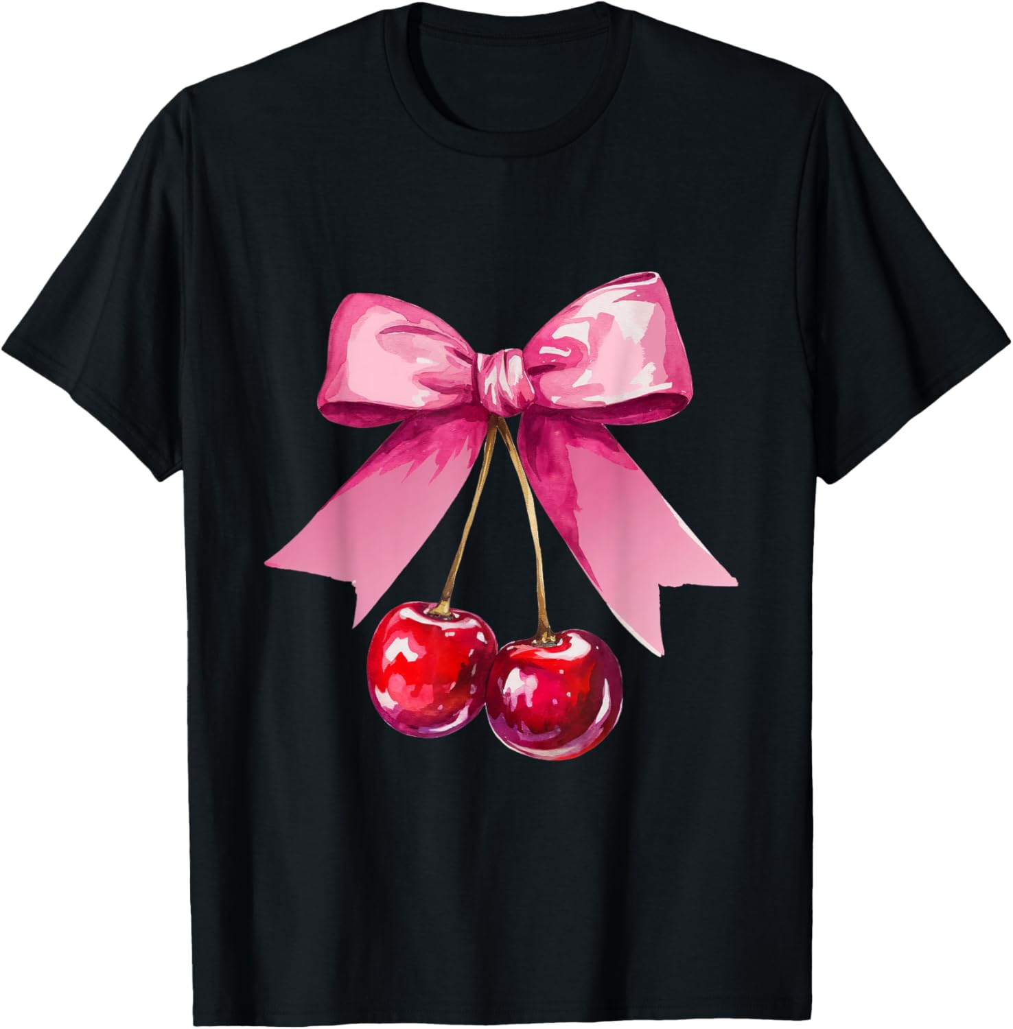 Kawaii Cherry Pink Bow T-Shirt for Cute Valentine's Day Style - 22