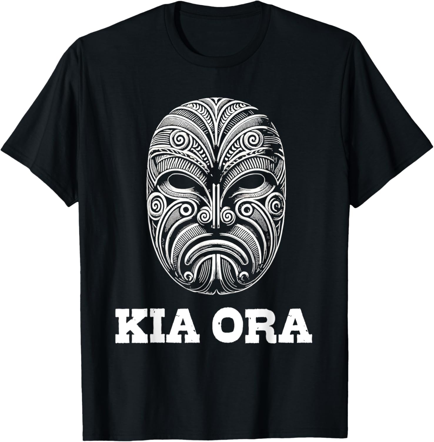Kia Ora Maori Mask Kiwi Land Aotearoa NZ T-Shirt for Proud Kiwis - 5