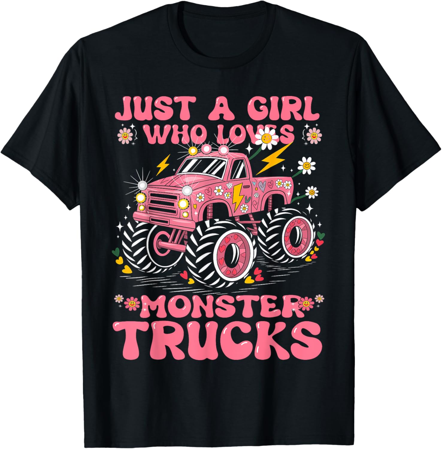 Pink Monster Truck T-Shirt for Girls - Perfect Birthday Gift Tee - 3