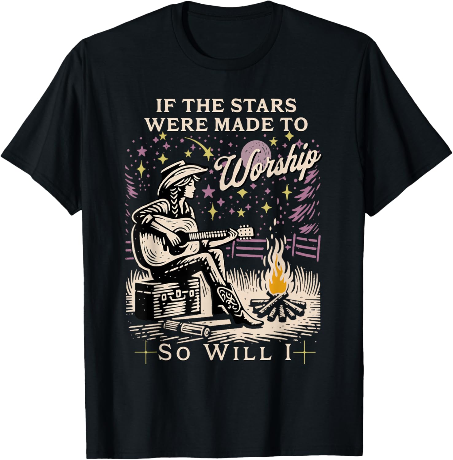 If The Stars Were Made To Worship So Will I T-Shirt for Believers - 2