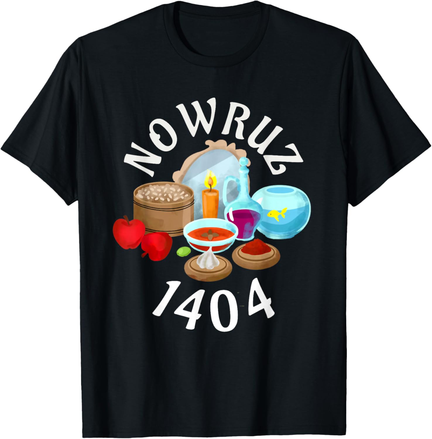 Myoan Unisex Persian Nowruz 1404 T-Shirt Celebrating Haft Sin Culture - 5