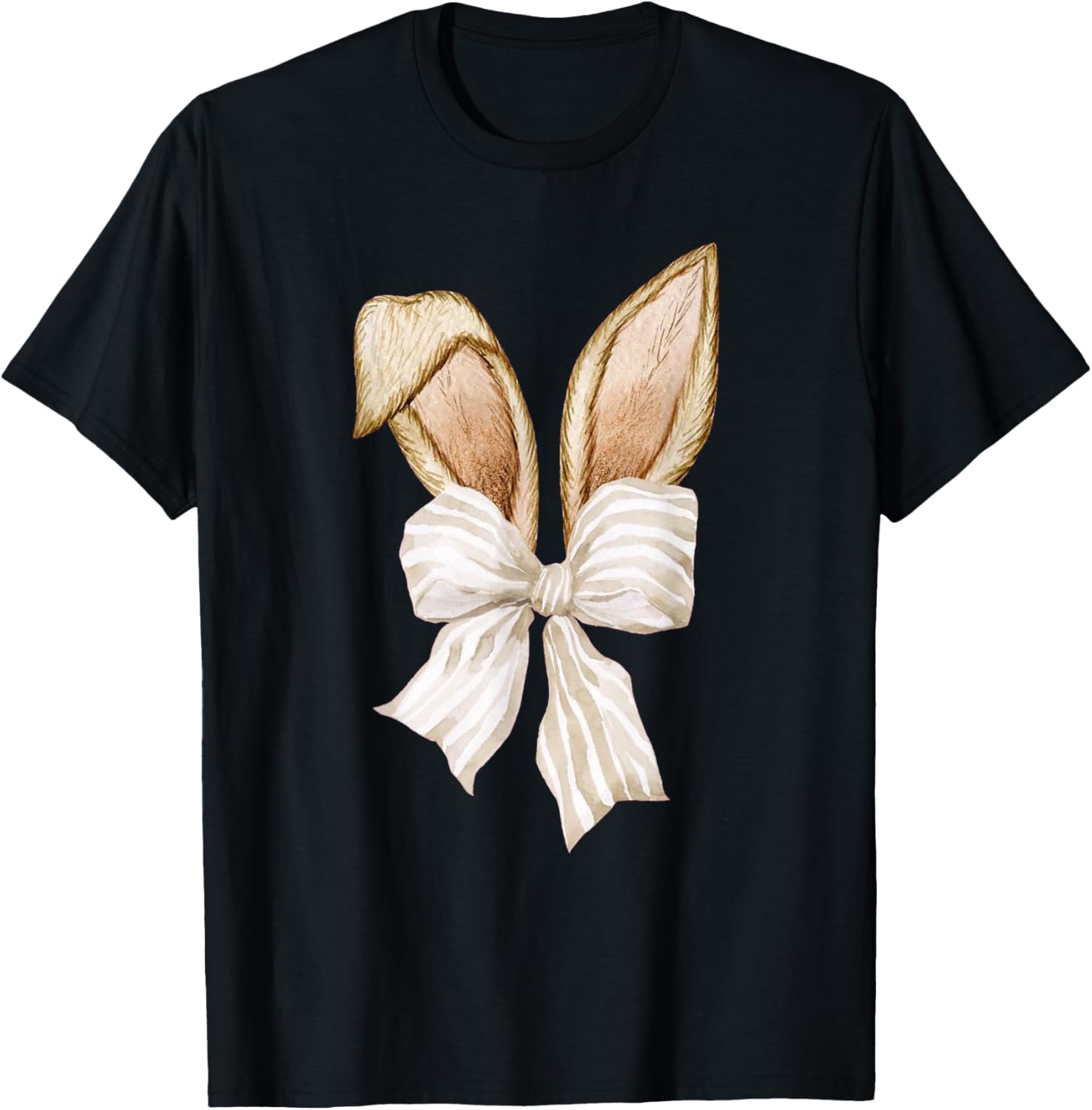 Coquette Bow Bunny Ears Rabbit Retro Easter Day T-Shirt for Kids - 14