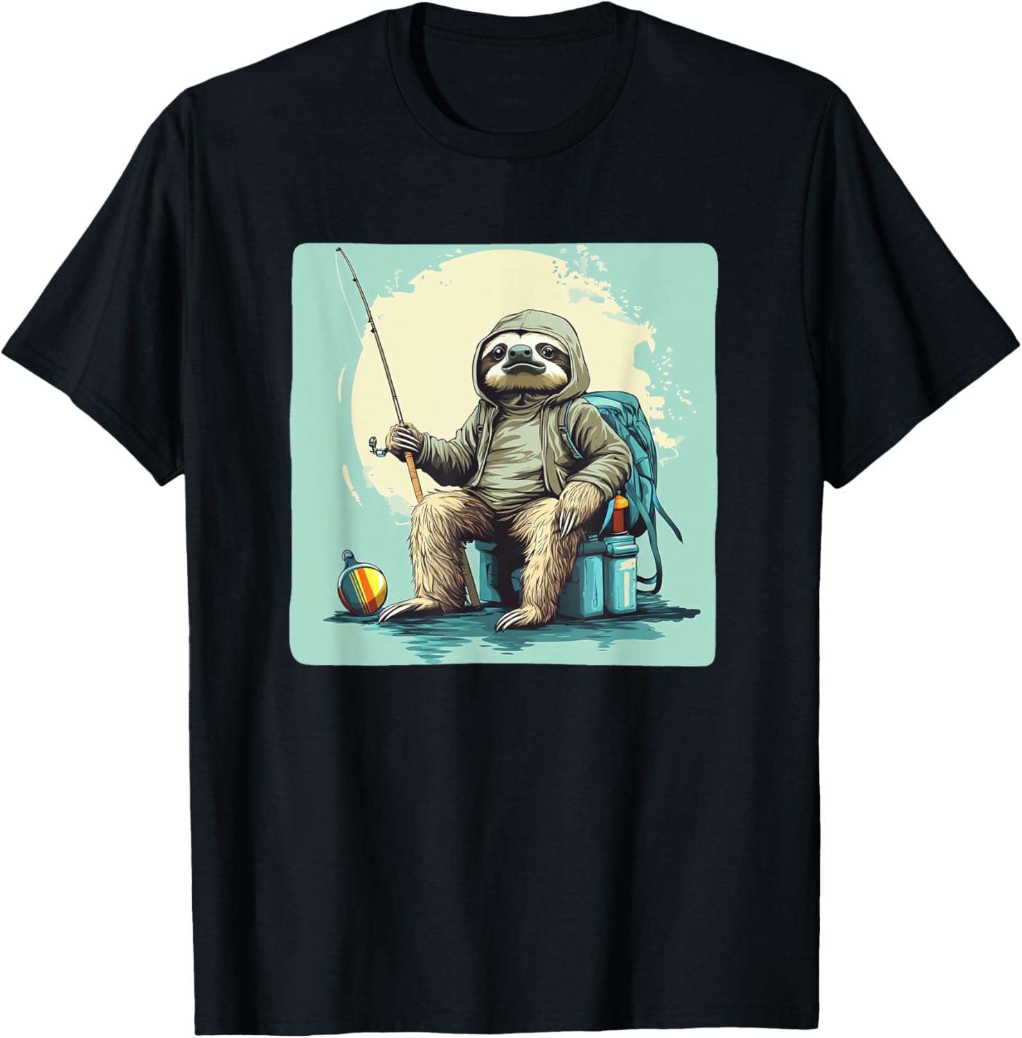 Fishing Sloth T-Shirt - Slow and Steady Wins the Catch Apparel - 10