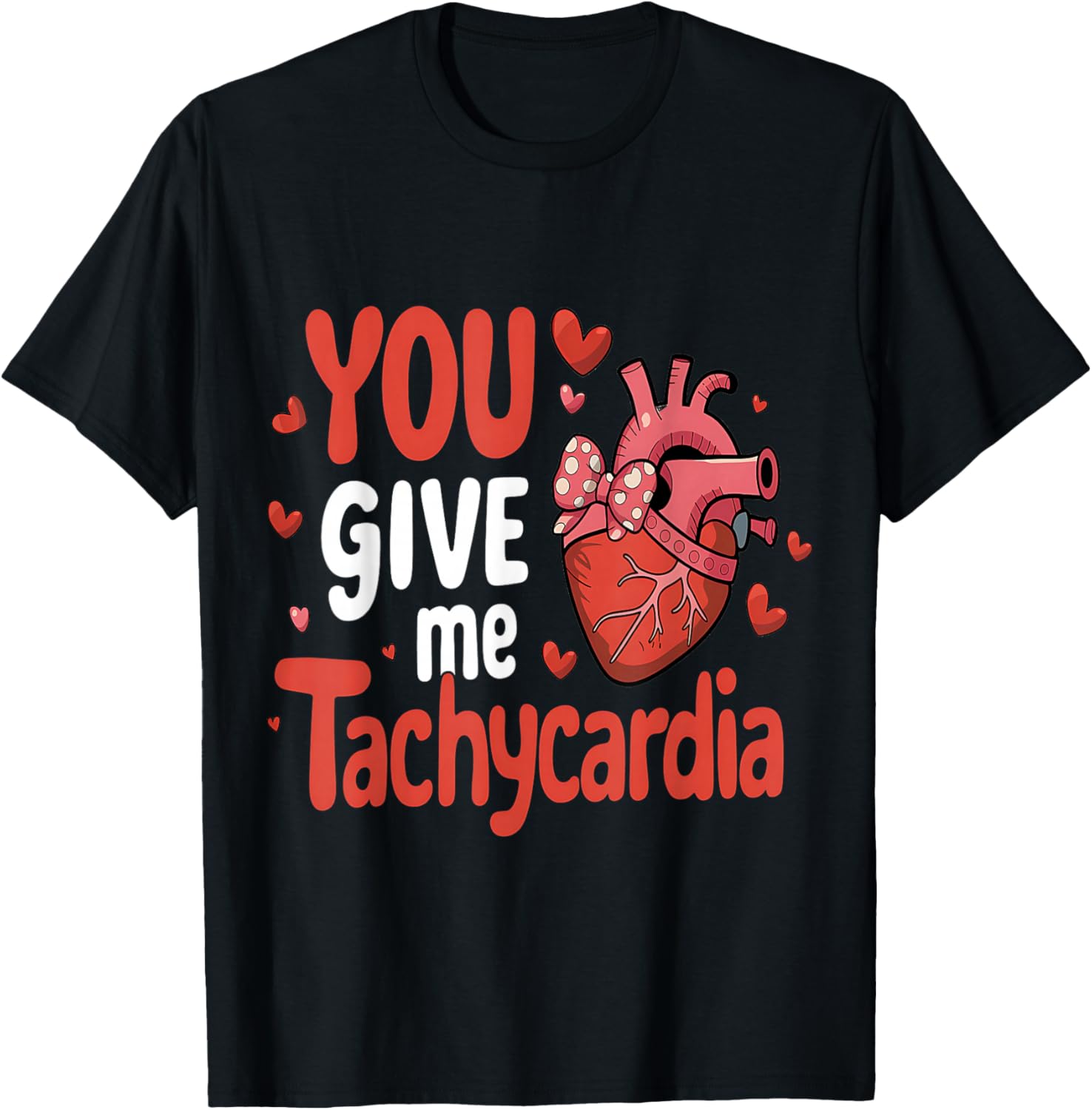 Cute You Give Me Tachycardia Nurse Valentines Day Scrub Top for Women - 3