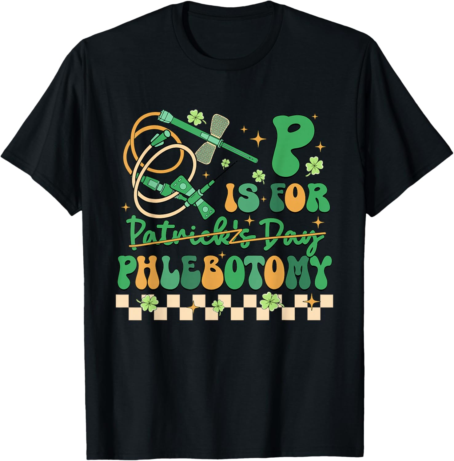 Cute St Patrick's Day T-Shirt for Phlebotomists and Nurses - 4