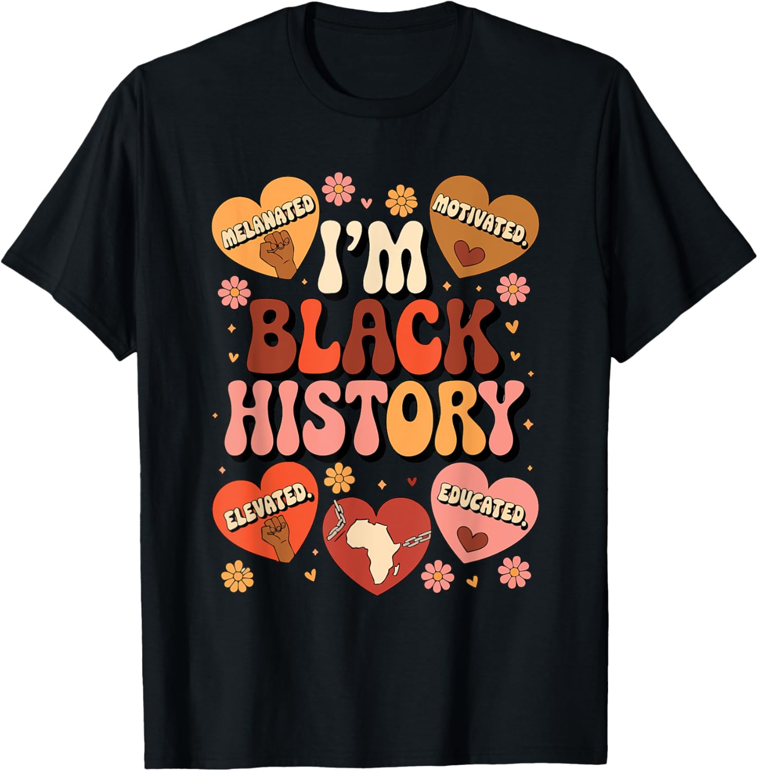 Black History Pride Afro Motivation T-Shirt for Empowered Style - 6