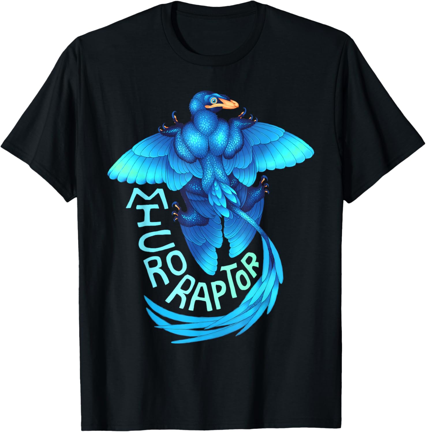 Microraptor Dinosaur Paleoart T-Shirt for Dinosaur Lovers and Fans - 2