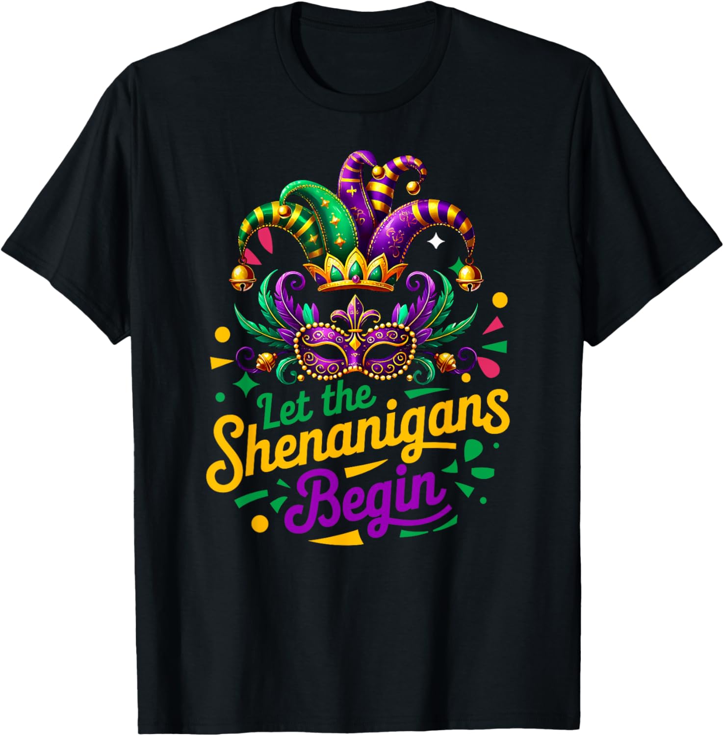 Mardi Gras Shenanigans T-Shirt for Men, Women, and Kids - 3