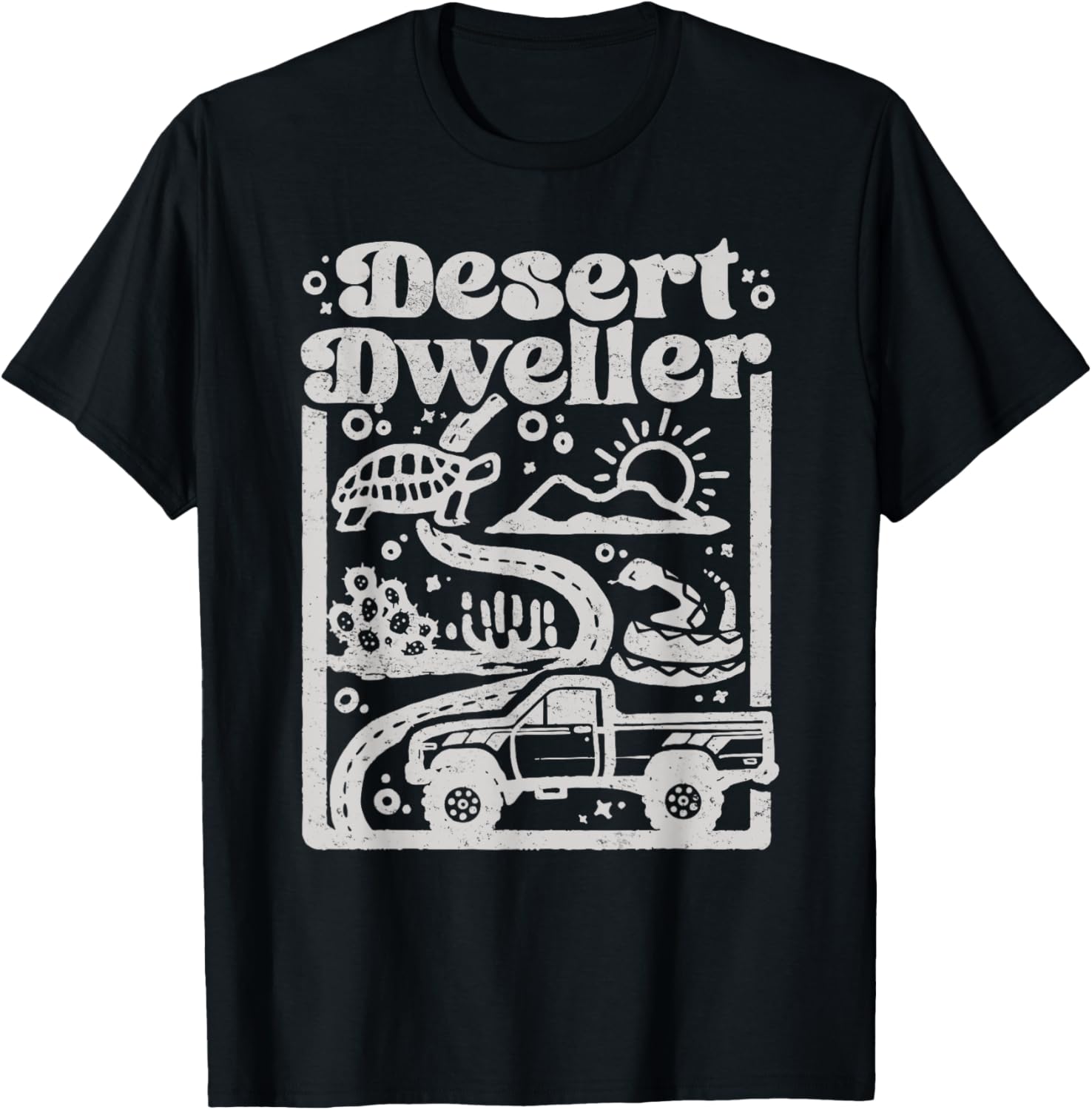 Vintage Desert Dweller Mountain Tee for Vehicle Lovers - Stylish T-Shirt - 13