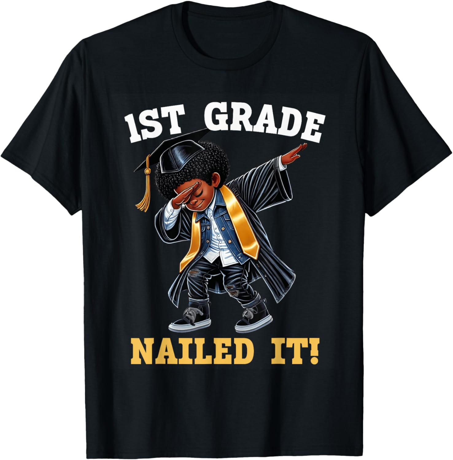 Dabbing Graduation Boys 1st Grade T-Shirt Class of 2025 Fun Apparel - 12