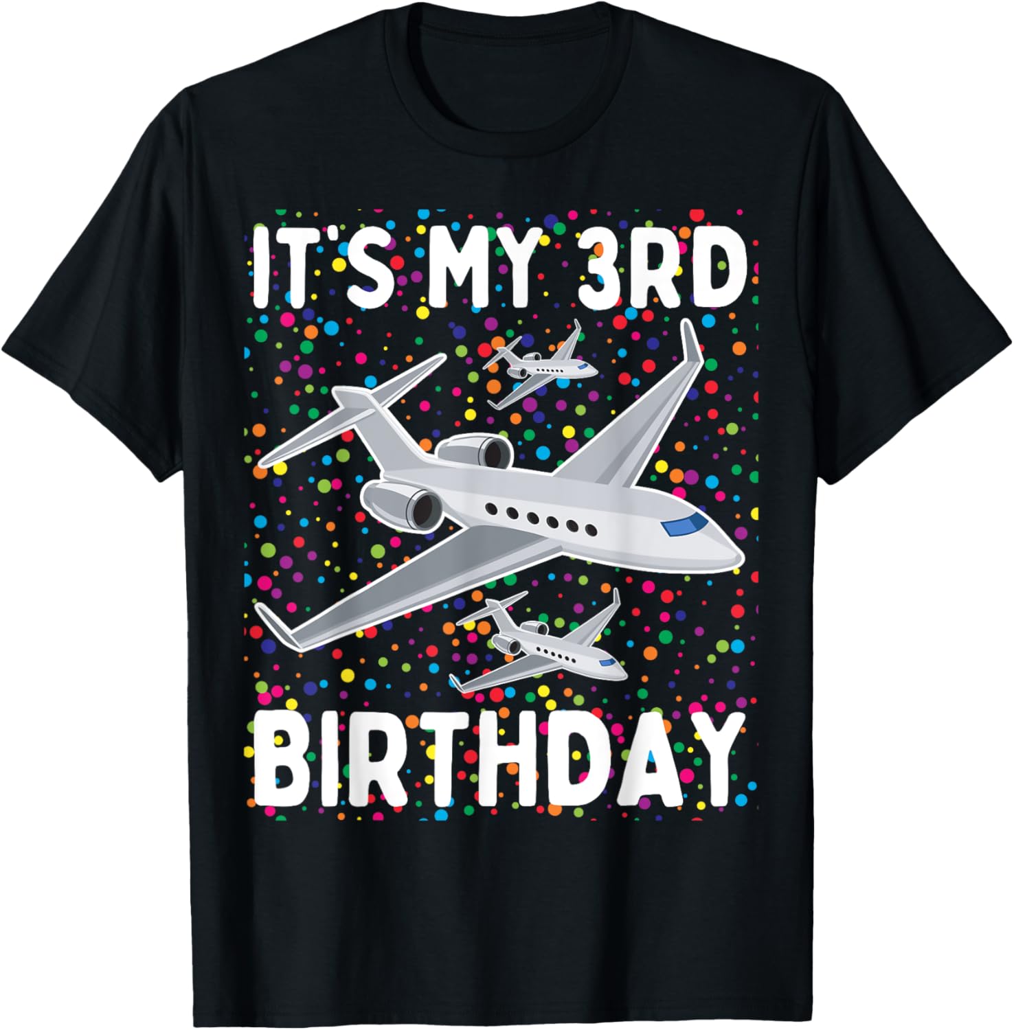 It's My 3rd Birthday Airplane T-Shirt for Boys and Girls - Fun Party Wear - 2