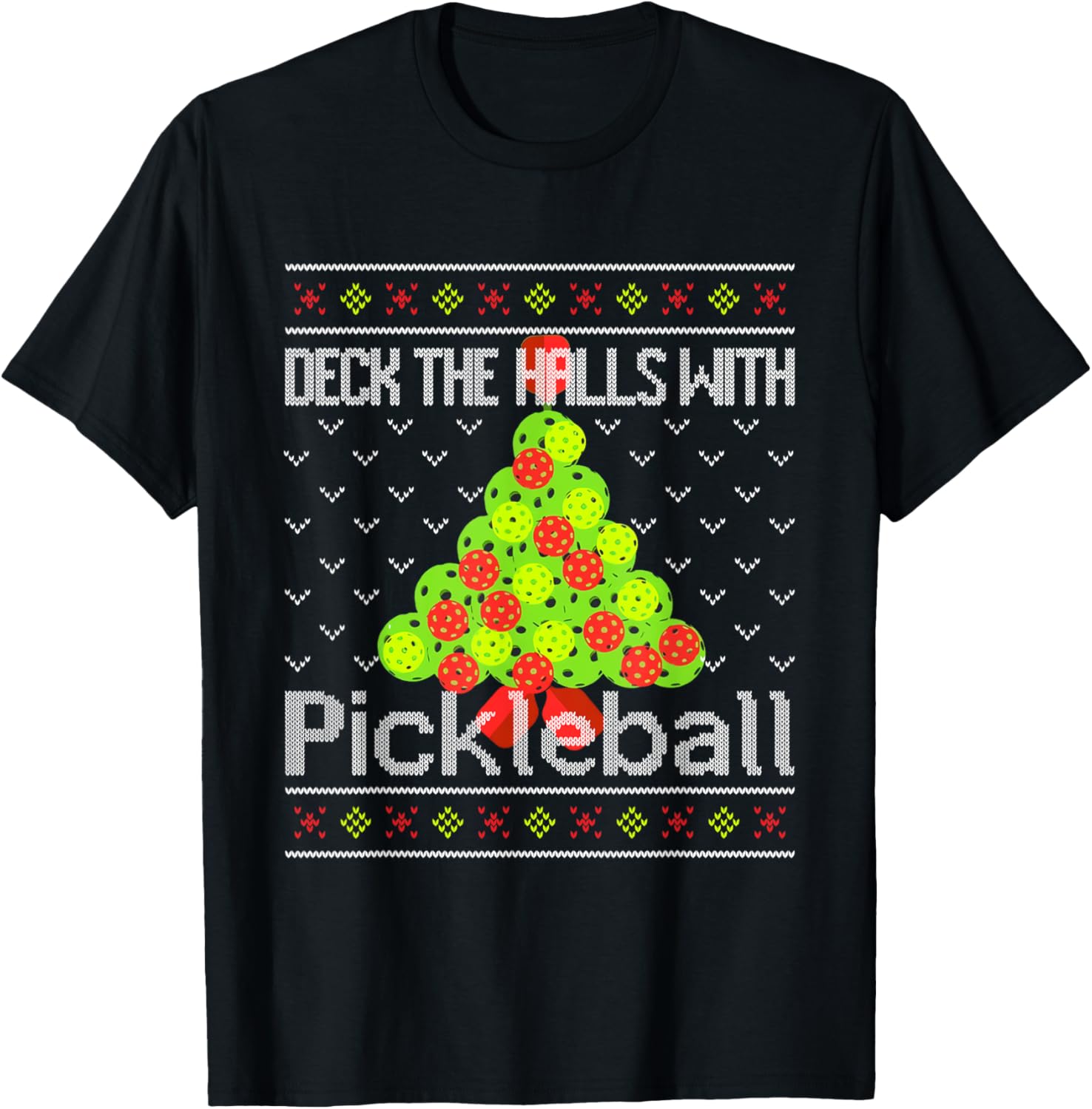 Funny Ugly Christmas Sweater Pickleball Memes T-Shirt for Holiday Cheer - 2
