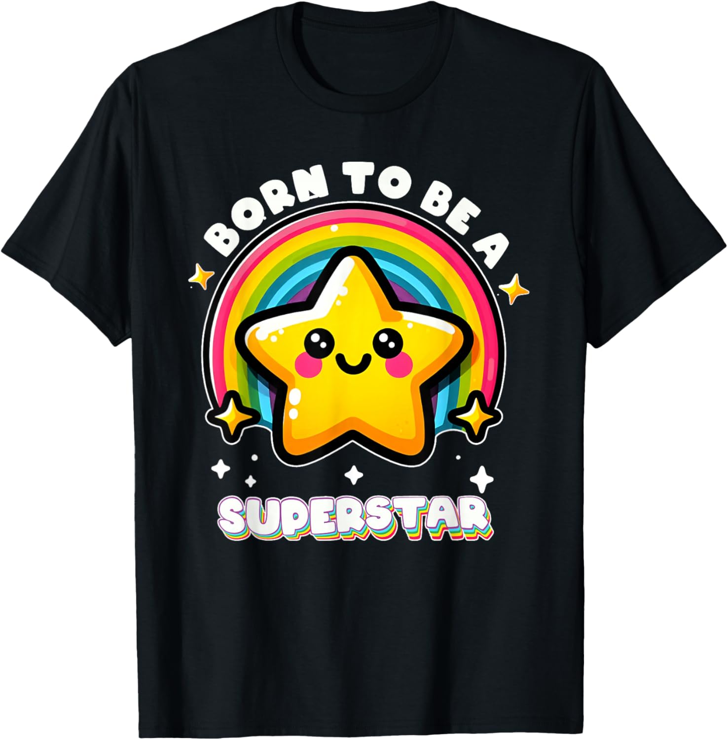 Funny Rainbow Kawaii Star Kids T-Shirt I'm Going To Be A Superstar - 2