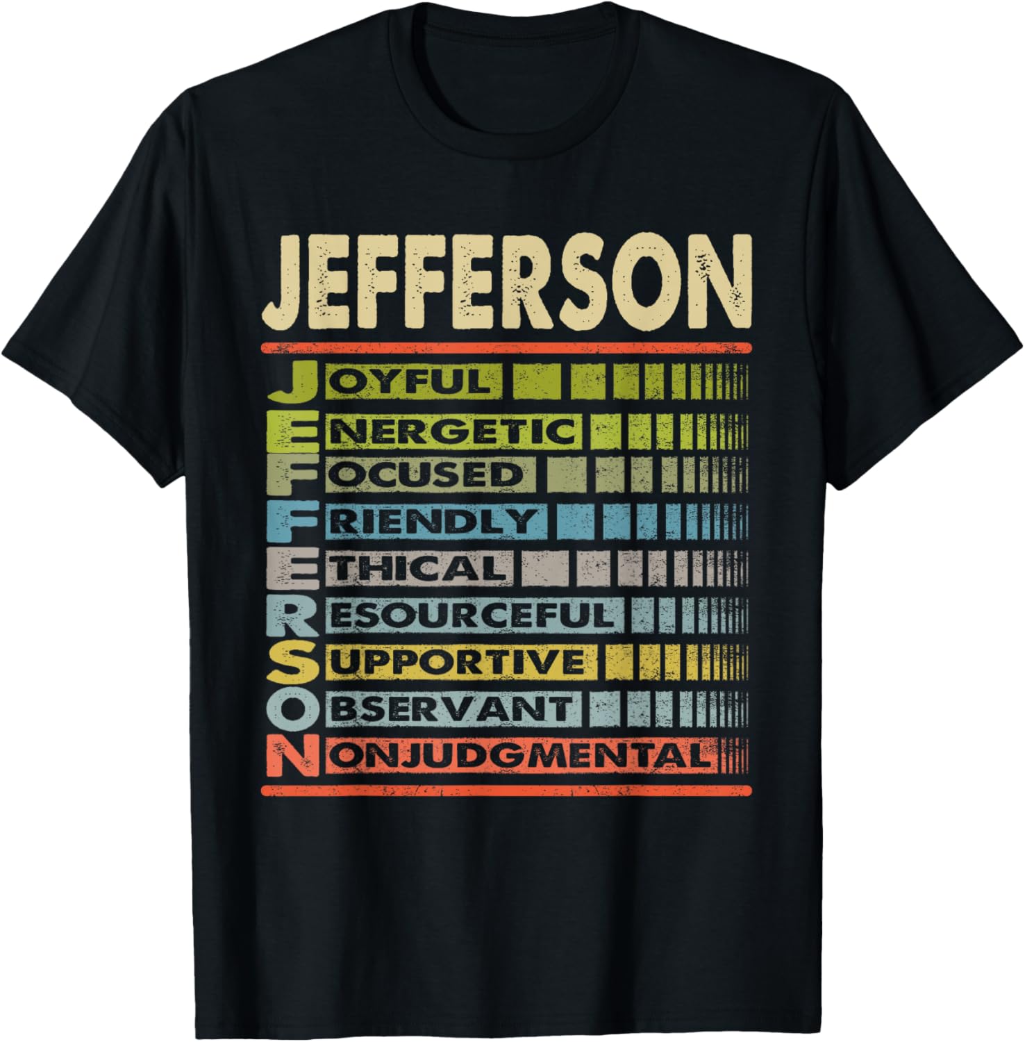Jefferson Family Name Team T-Shirt Perfect for Family Gatherings - 9