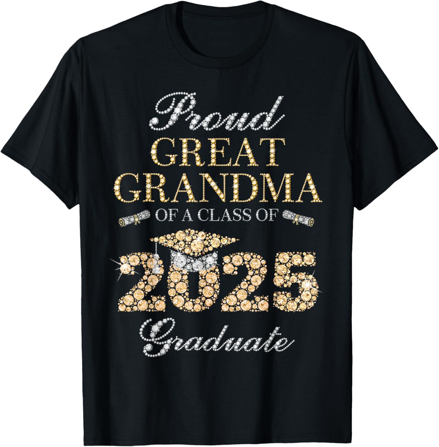 Proud Great Grandma Class of 2025 Graduate T-Shirt Gift for Grandma - 10