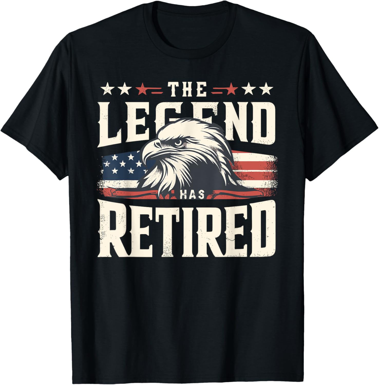 Retirement Eagle American Flag T-Shirt for Proud Veterans and Patriots - 21