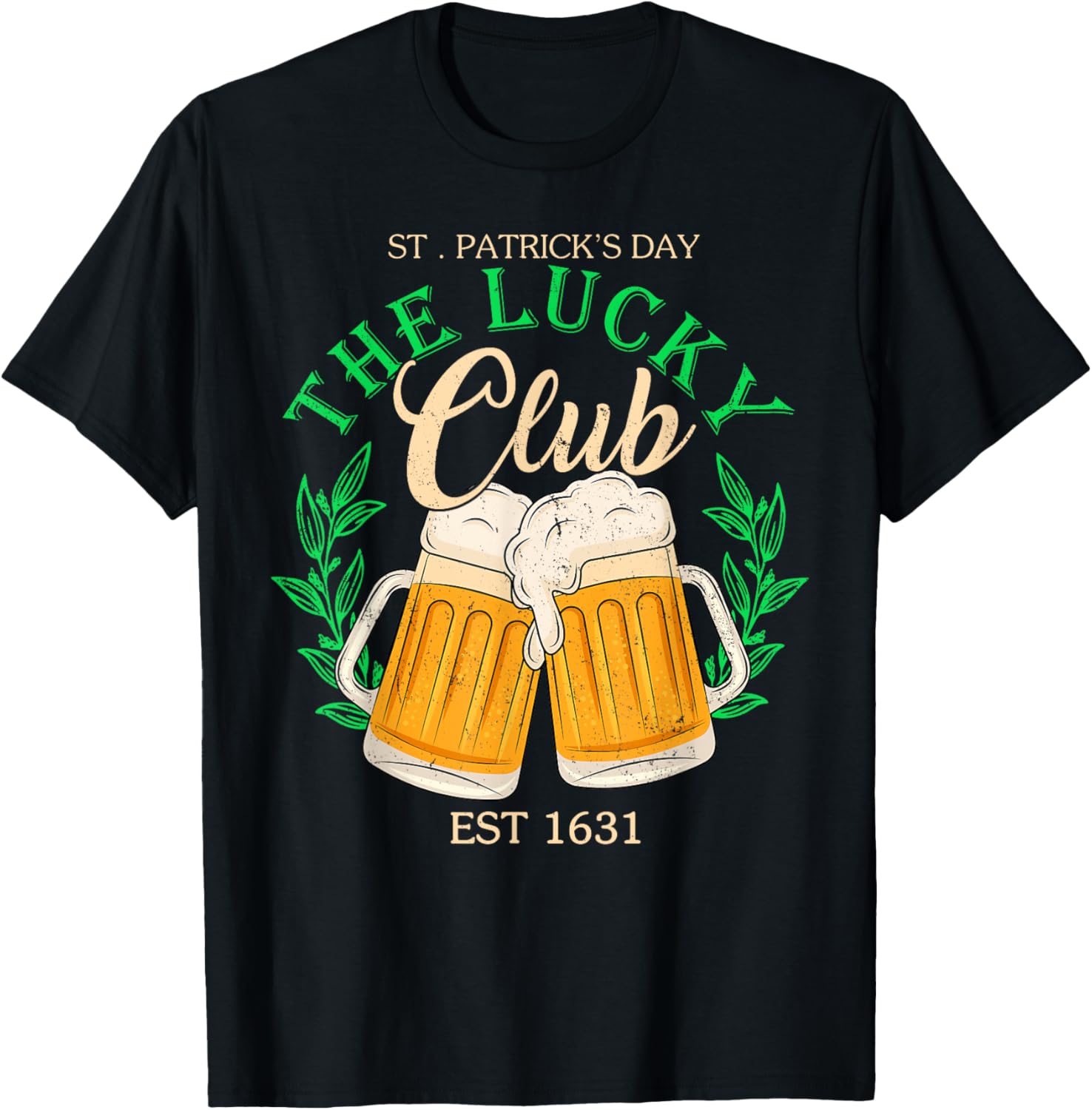 Lucky Club St. Patrick's Day Beer T-Shirt for Irish Group Fun - 27