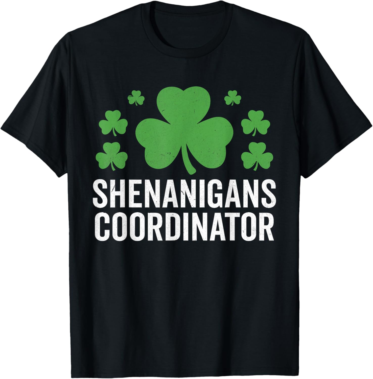 Funny Shenanigans Coordinator St Patrick's Day Clover T-Shirt - 2
