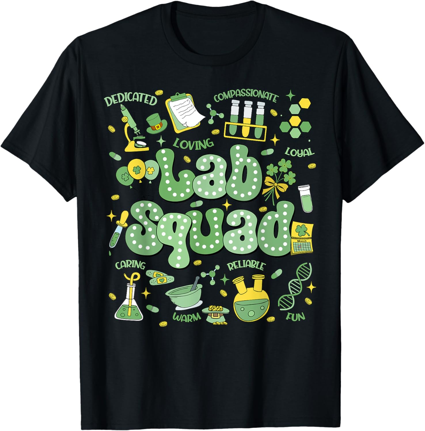 Lab Squad Medical Laboratory Technician St Patrick's Day T-Shirt Fun Design - 8