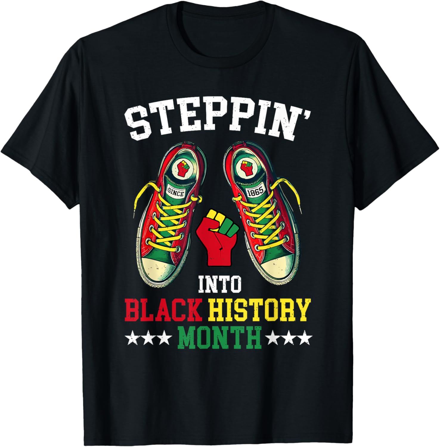 Empower Your Style with Steppin Into Black History Month T-Shirt - 15