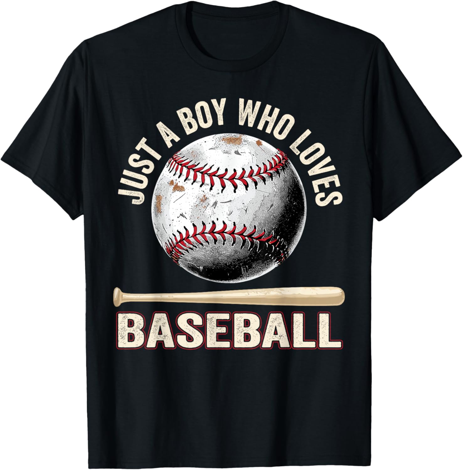 Funny Just A Boy Who Loves Baseball T-Shirt for Fans and Players - 4