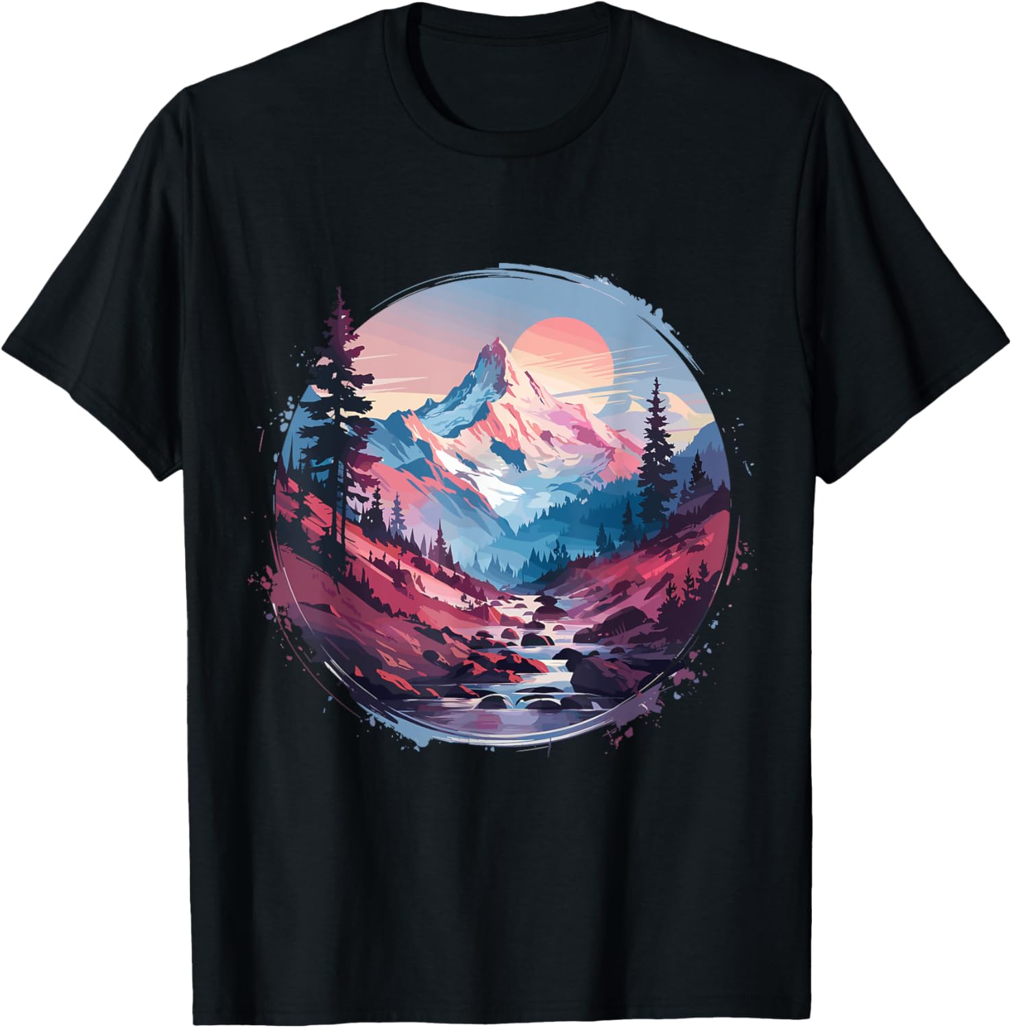 Funny Mountain Hiking T-Shirt with Sunrise Graphic for Outdoor Lovers - 9