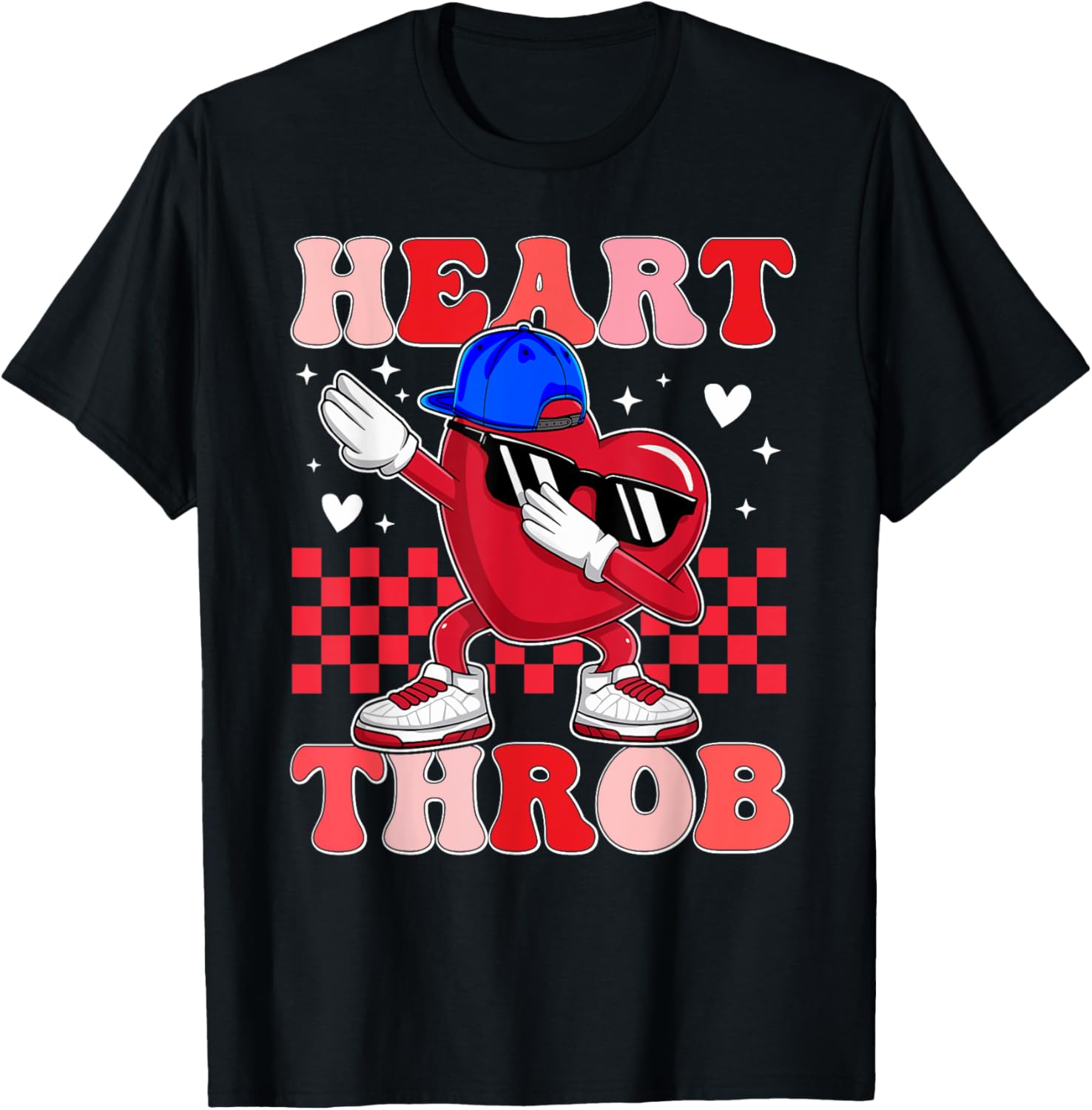 Groovy Heart Throb Valentine's Day Dabbing Toddler Boy T-Shirt - 7