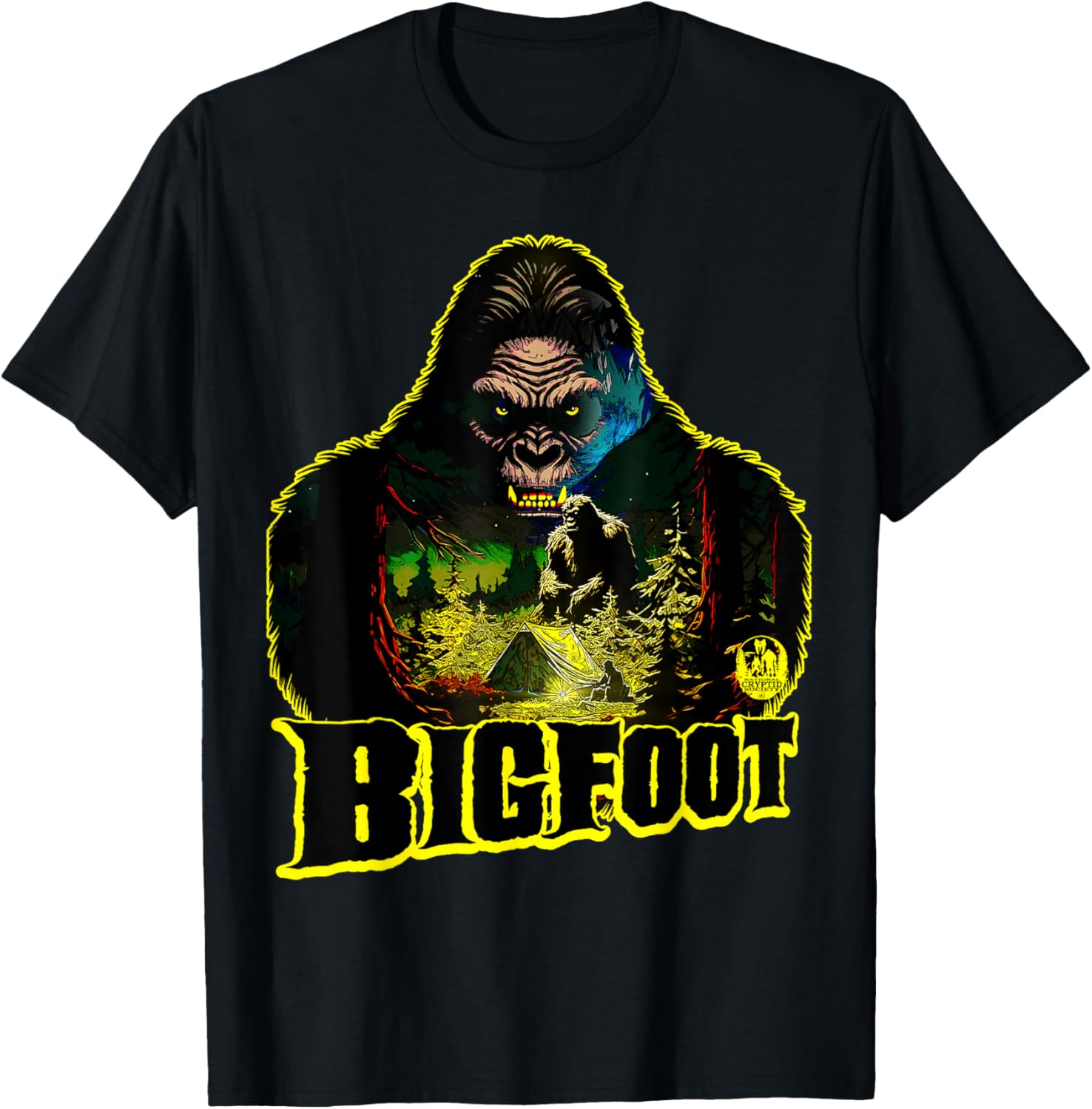 Bigfoot Scary Camping Sasquatch Tent T-Shirt for Outdoor Adventures - 14
