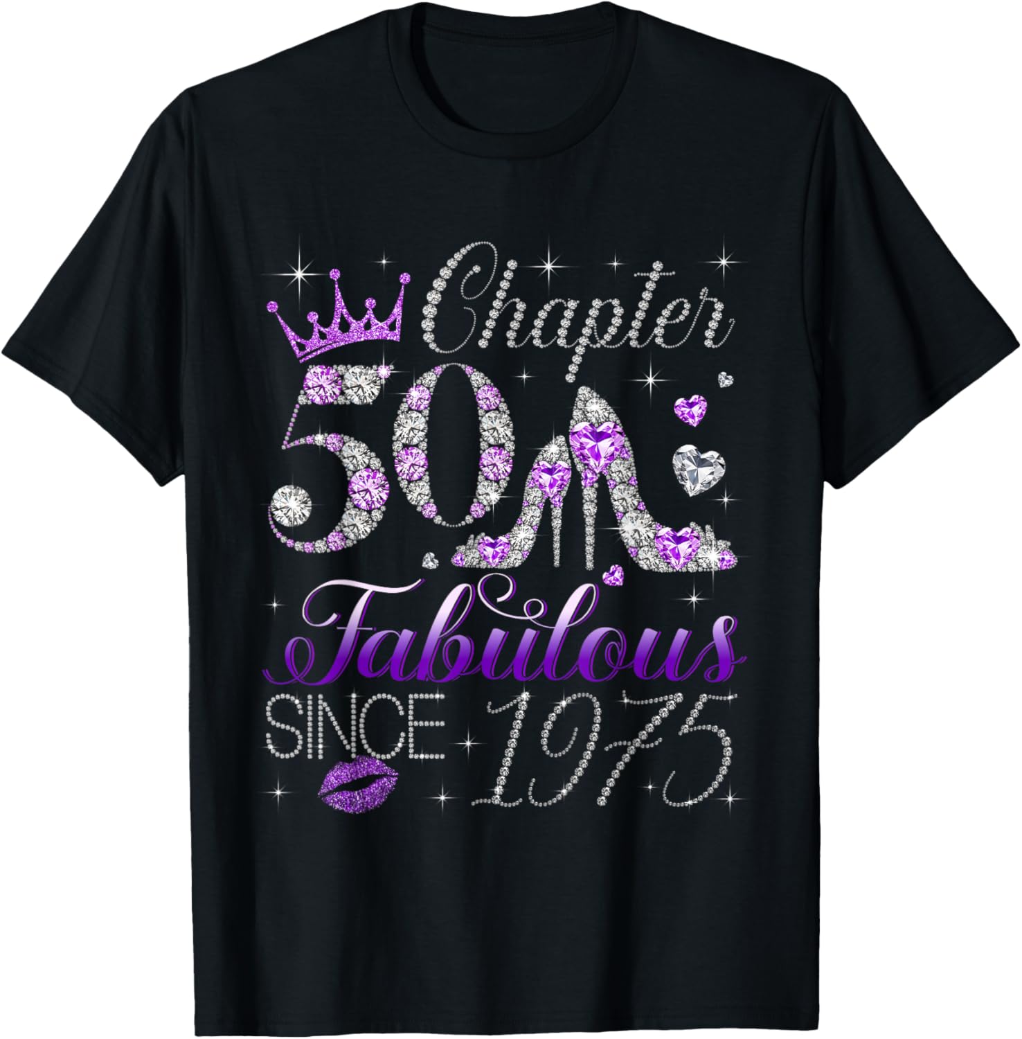 Fabulous Since 1975 50th Birthday T-Shirt for Women and Girls - 3