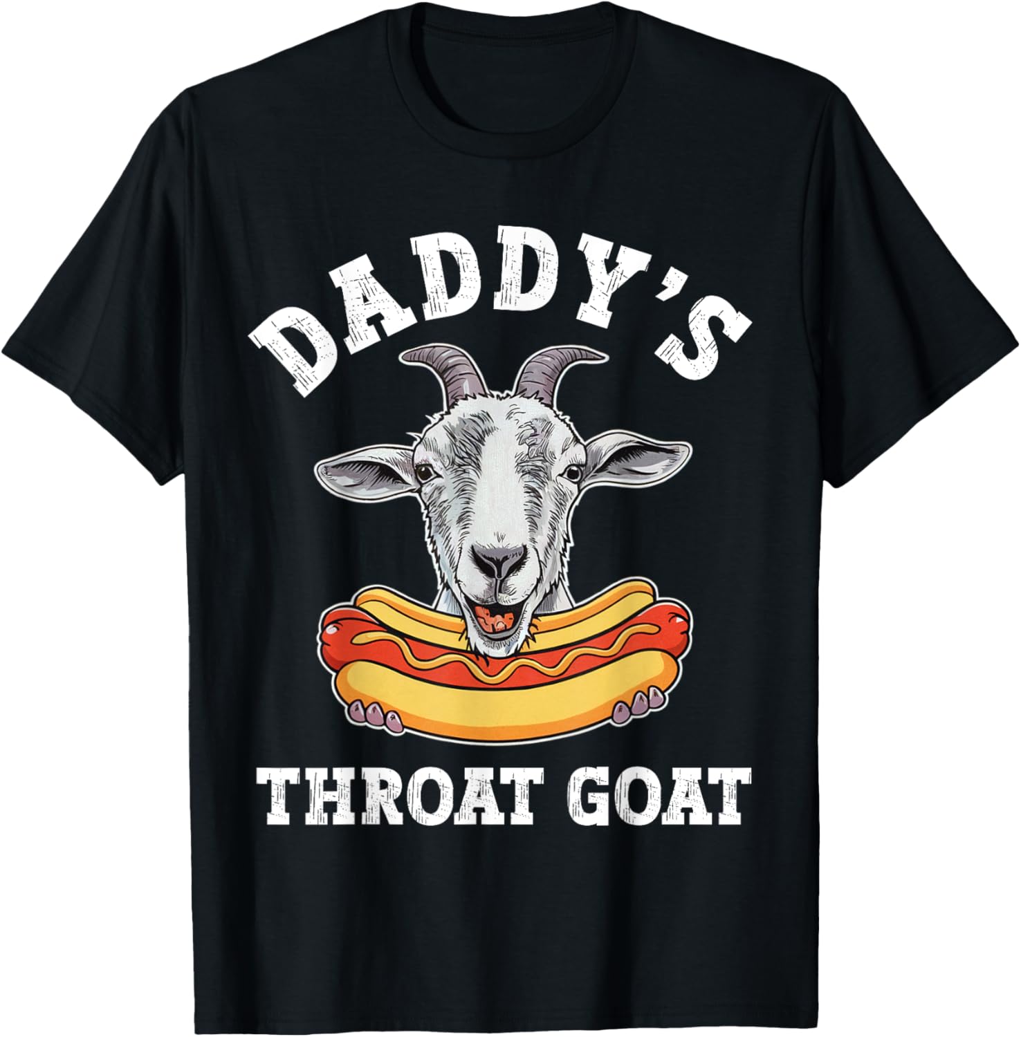 Funny Daddy's Throat Goat Meme T-Shirt for Adult Humor Lovers - 5