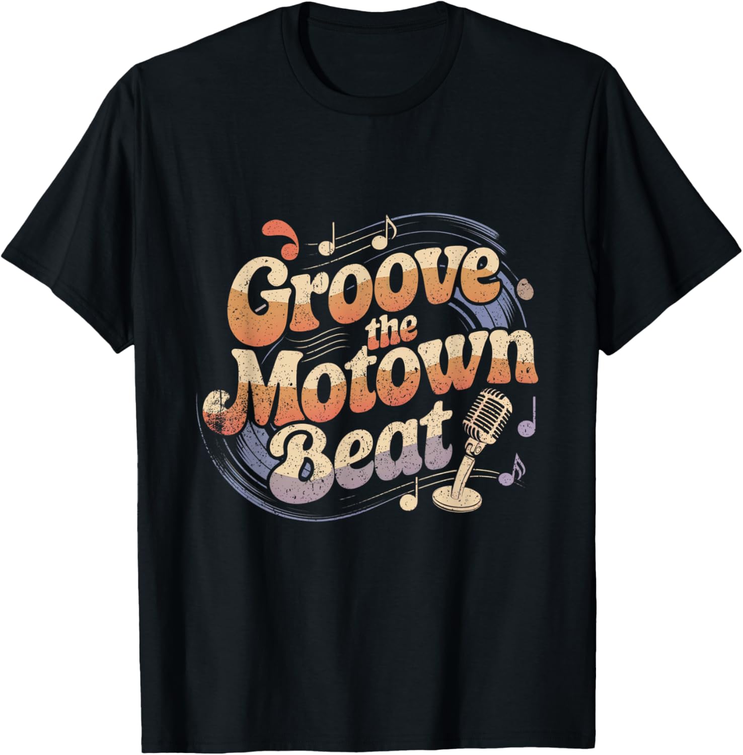Vintage Motown Music T-Shirt Detroit Funk Groove Beat Clothing - 1