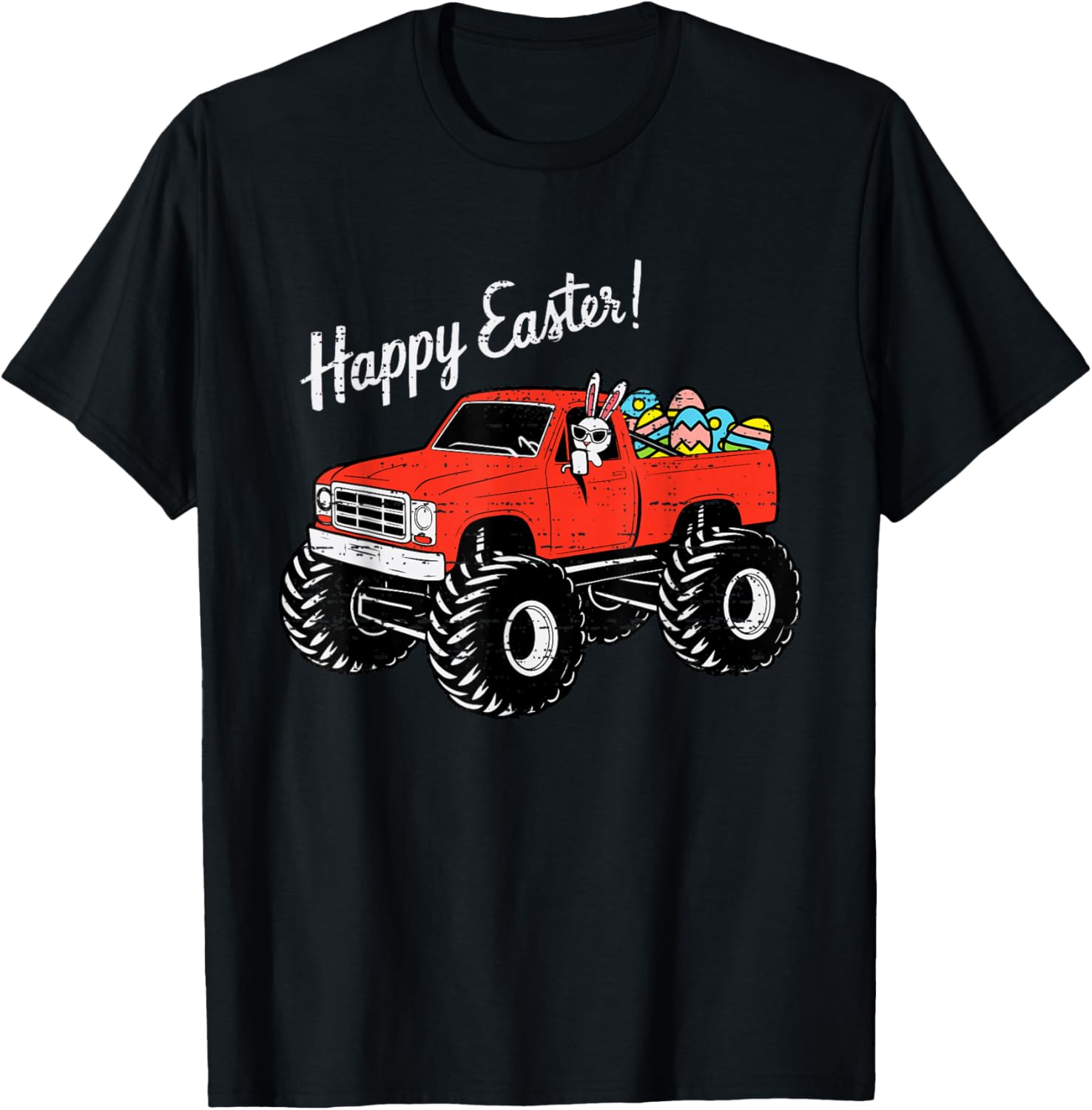 Boys Happy Easter Truck T-Shirt with Colorful Eggs for Toddlers - 10