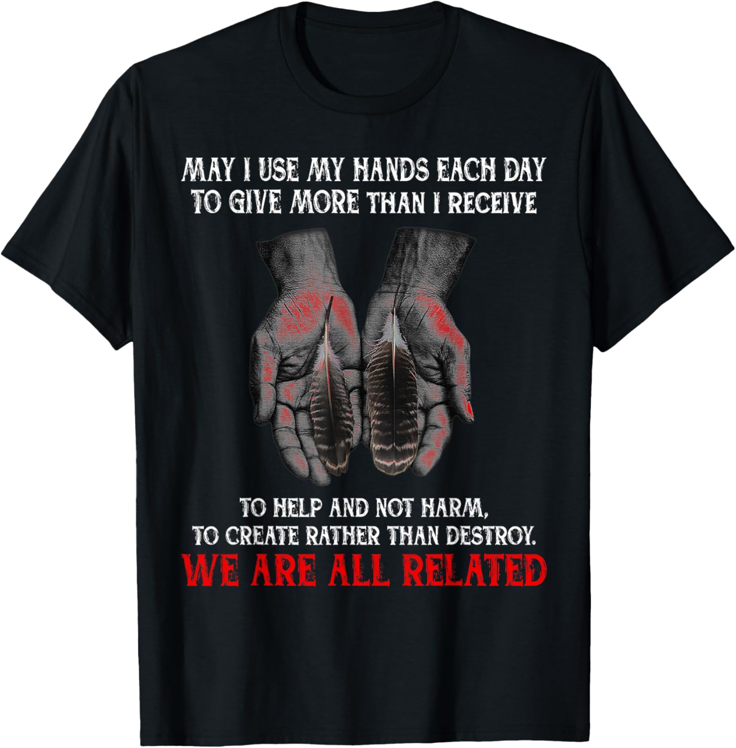Inspirational May I Use My Hands T-Shirt for Daily Kindness and Giving - 13