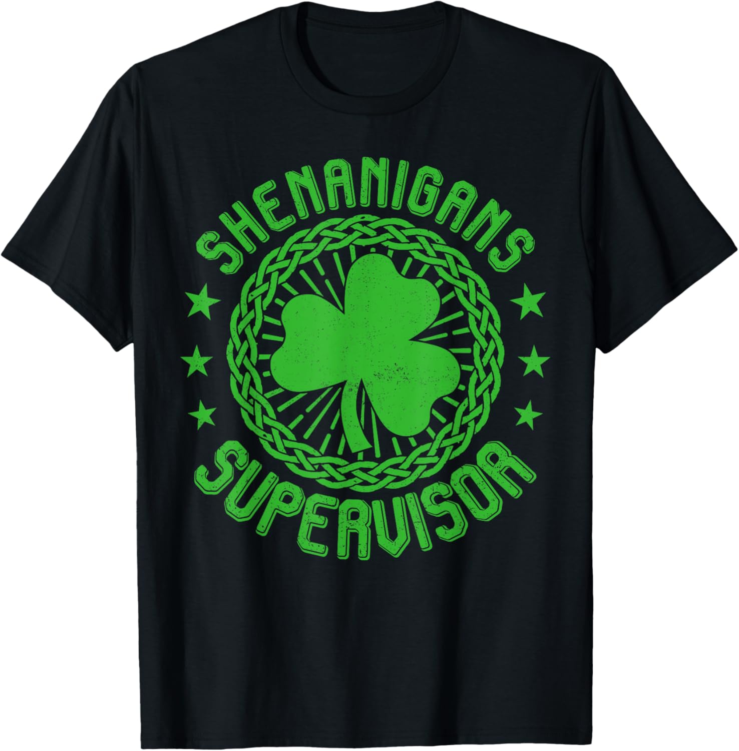 Shenanigans Supervisor Shamrock St Patricks Day T-Shirt for Fun Celebrations - 9