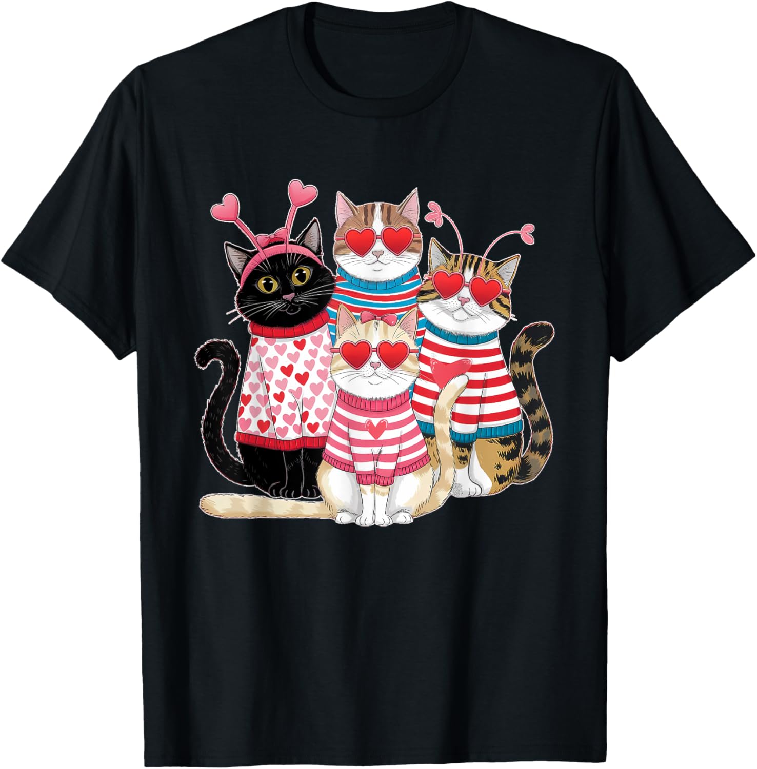 Happy Meowentine's Cute Cat T-Shirt for Girls - Perfect Valentine's Gift - 18