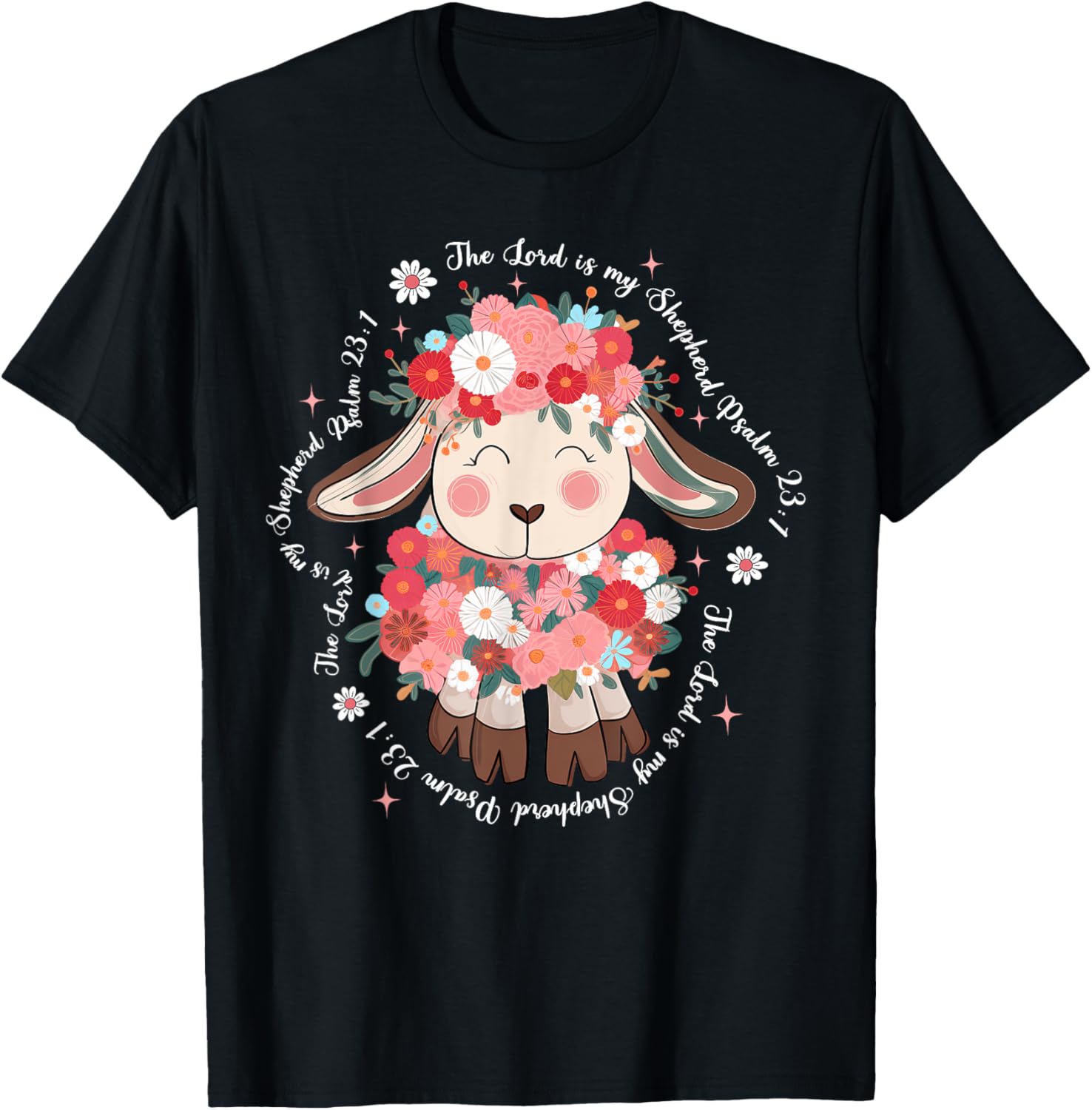 The Lord Is My Shepherd Easter T-Shirt for Christian Faith Enthusiasts - 15