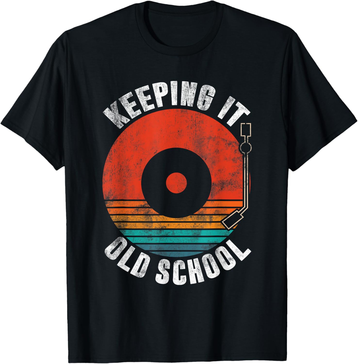 Retro Vinyl Record Player T-Shirt | Keeping It Old School Style - 15