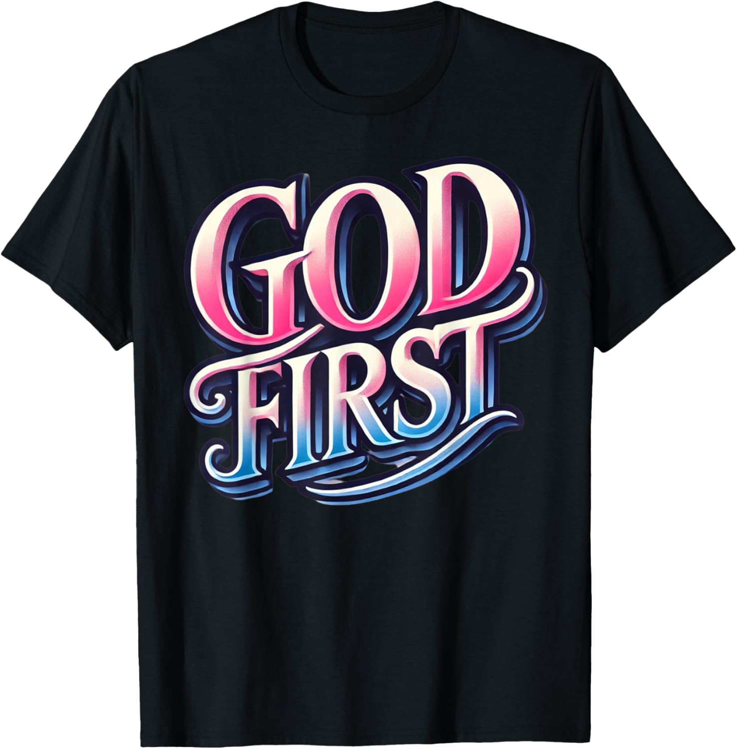 Funny Religious Family T-Shirt Unisex Modern Classic Fit Black Small - 23