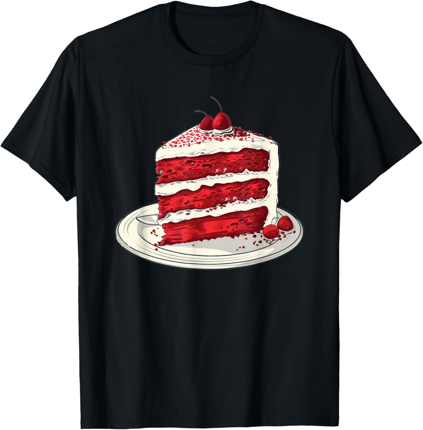 Delicious Red Velvet Cake Design T-Shirt for Baking Lovers and Foodies - 5