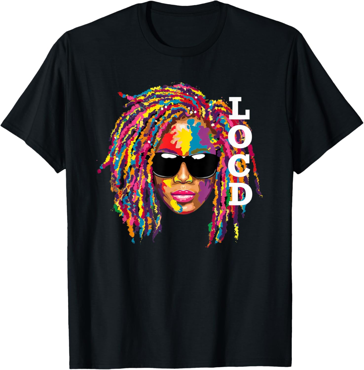Loc'd For Life Afro Locs T-Shirt for Black Melanin Women - Stylish Dreadlocks Apparel - 20