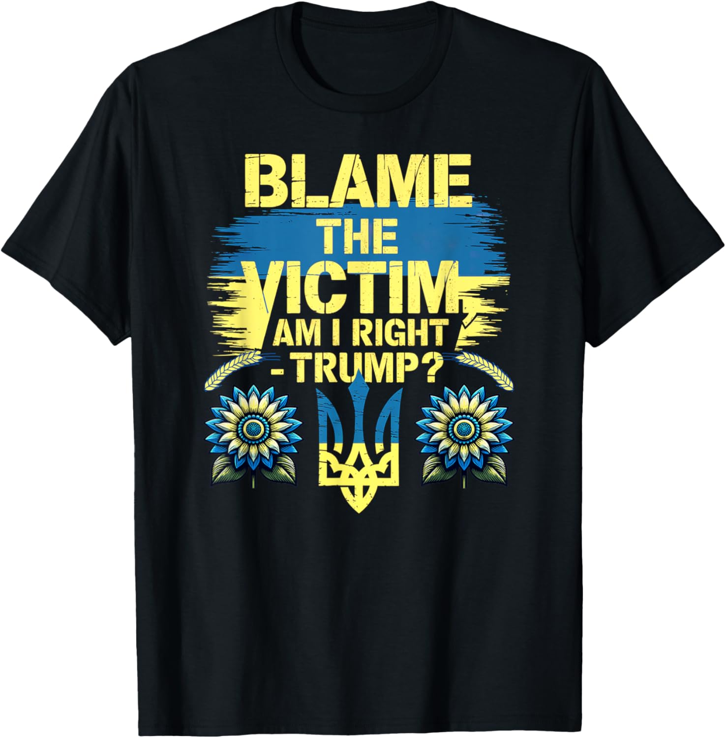 Anti-Trump Pro-Ukraine Graphic T-Shirt for Statement Supporters - 10