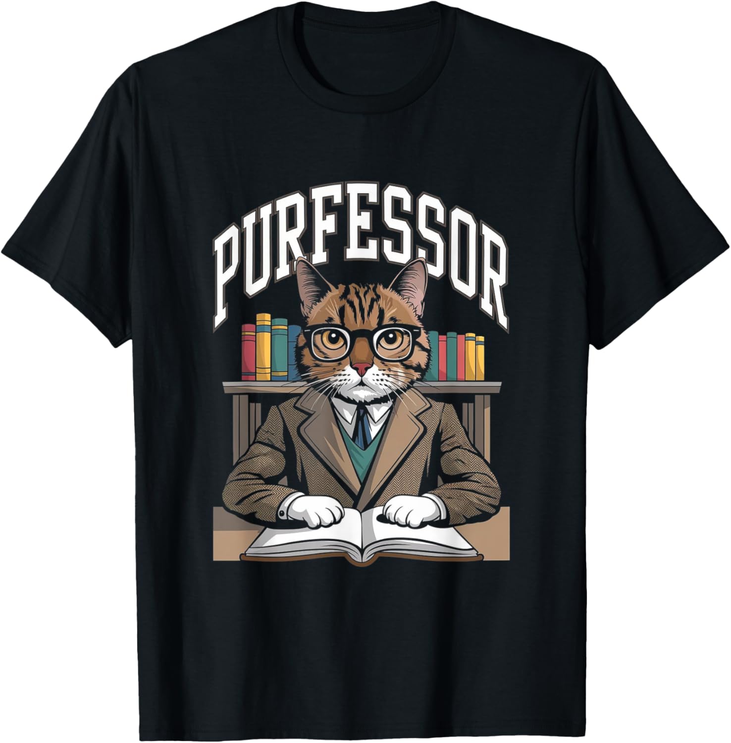 Funny Purrfessor Cat T-Shirt for Cat Lovers and Professors - 5
