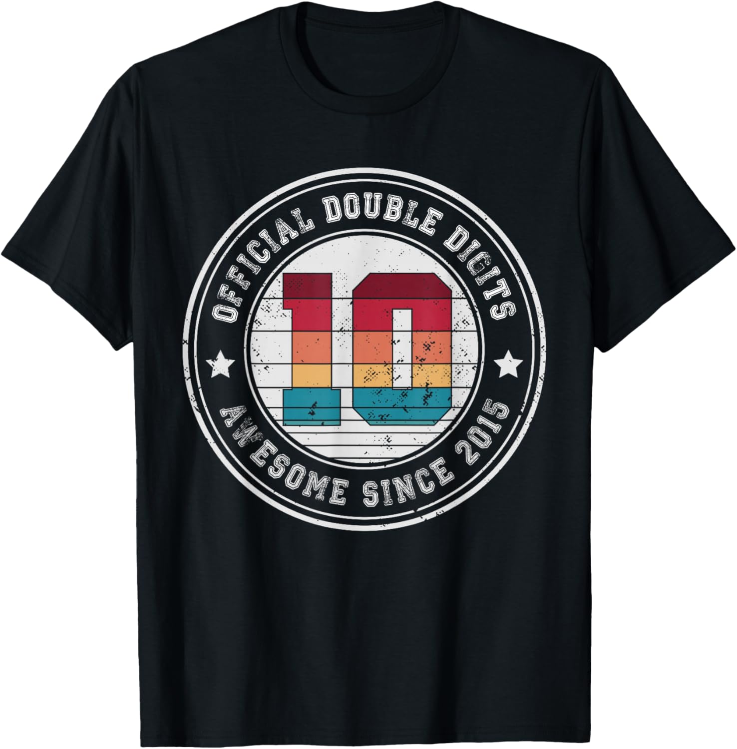 Celebrate 10th Birthday with Fun Ten Years Old Double Digits T-Shirt - 4