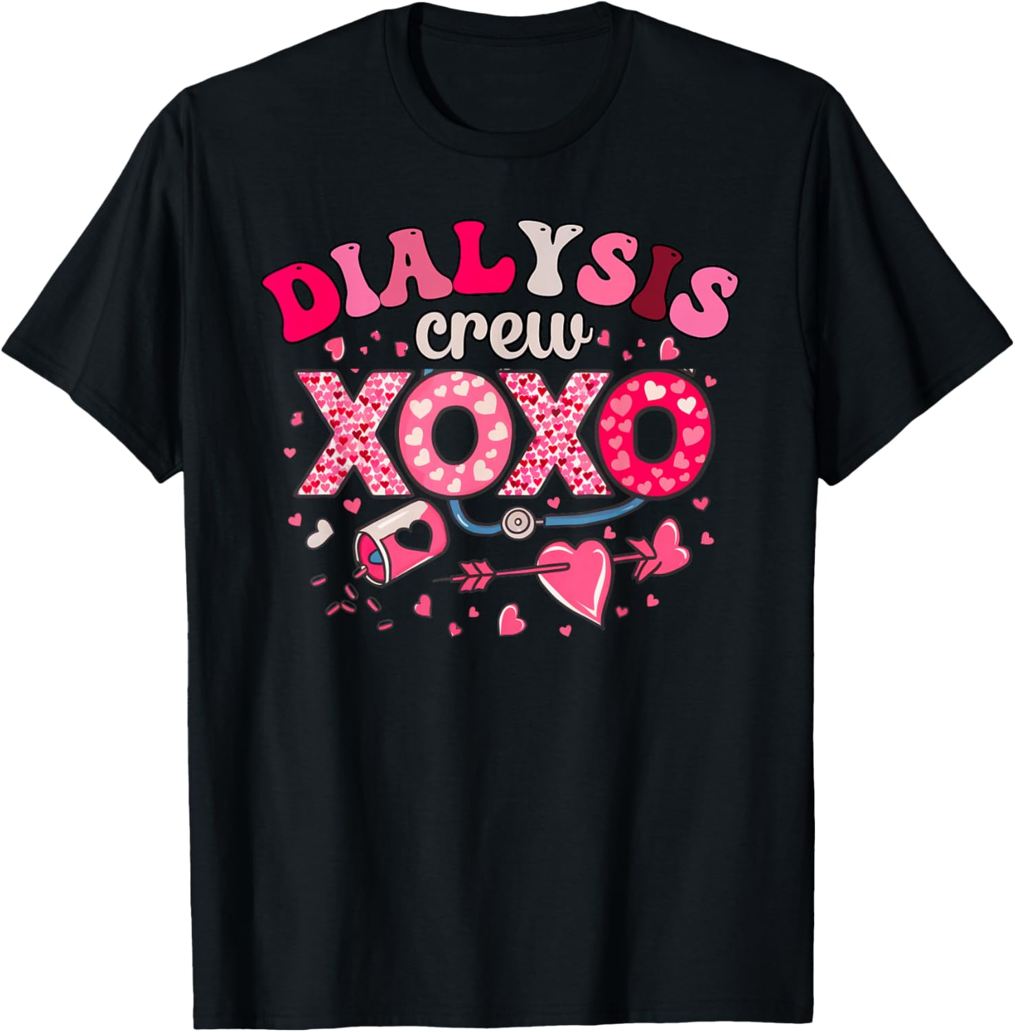 XOXO Dialysis Nurse Valentine's Day T-Shirt for Caregivers 2025 - 7