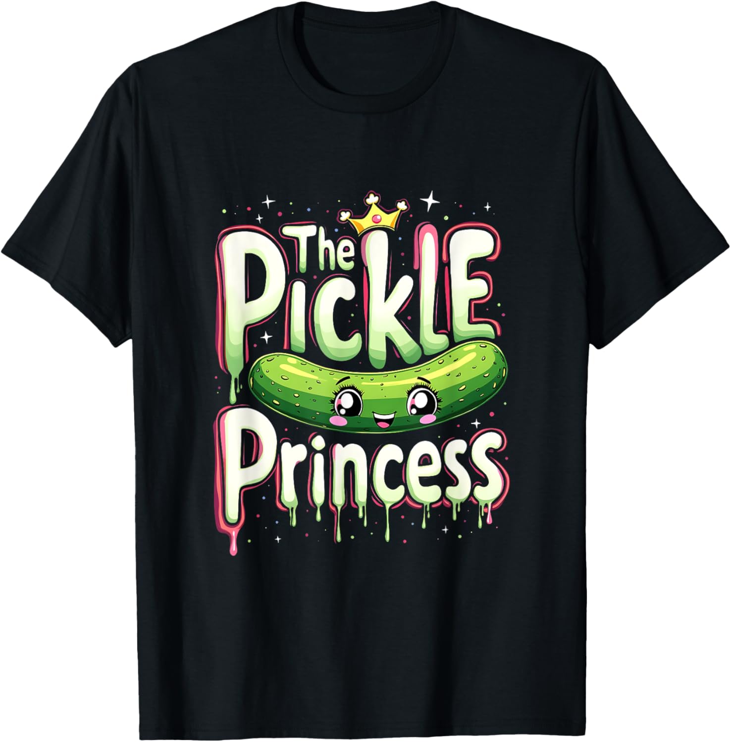 Cute Pickle Princess Ballet Fans T-Shirt for Pickle Lovers and Dancers - 18