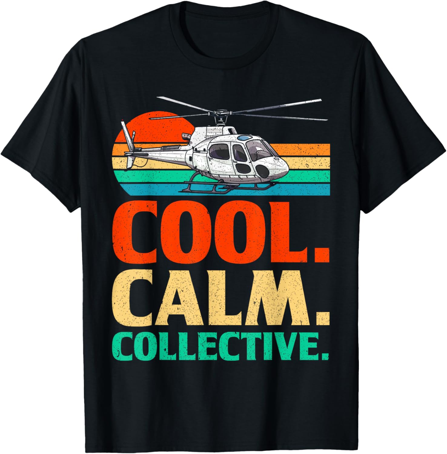 Vintage Helicopter Pilot T-Shirt for Aviation Enthusiasts - Calm Collective - 3